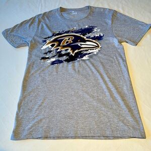 Fanatics Gray Baltimore Ravens Short Sleeve Tee